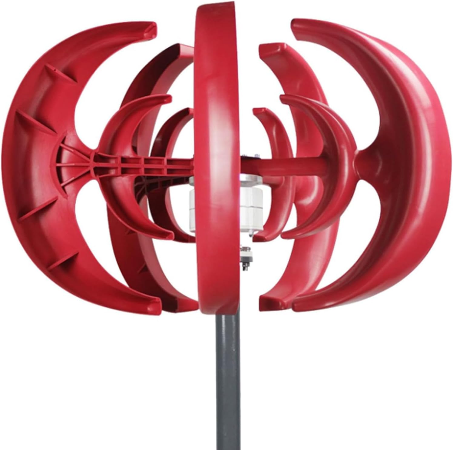 24v, 12000W Vertical Axis Wind Turbine Generator, Low Noise Low Startup Wind Speed ​​12V 24V 48V Windmill Off Grid System with MPPT Controller (5 Blades)