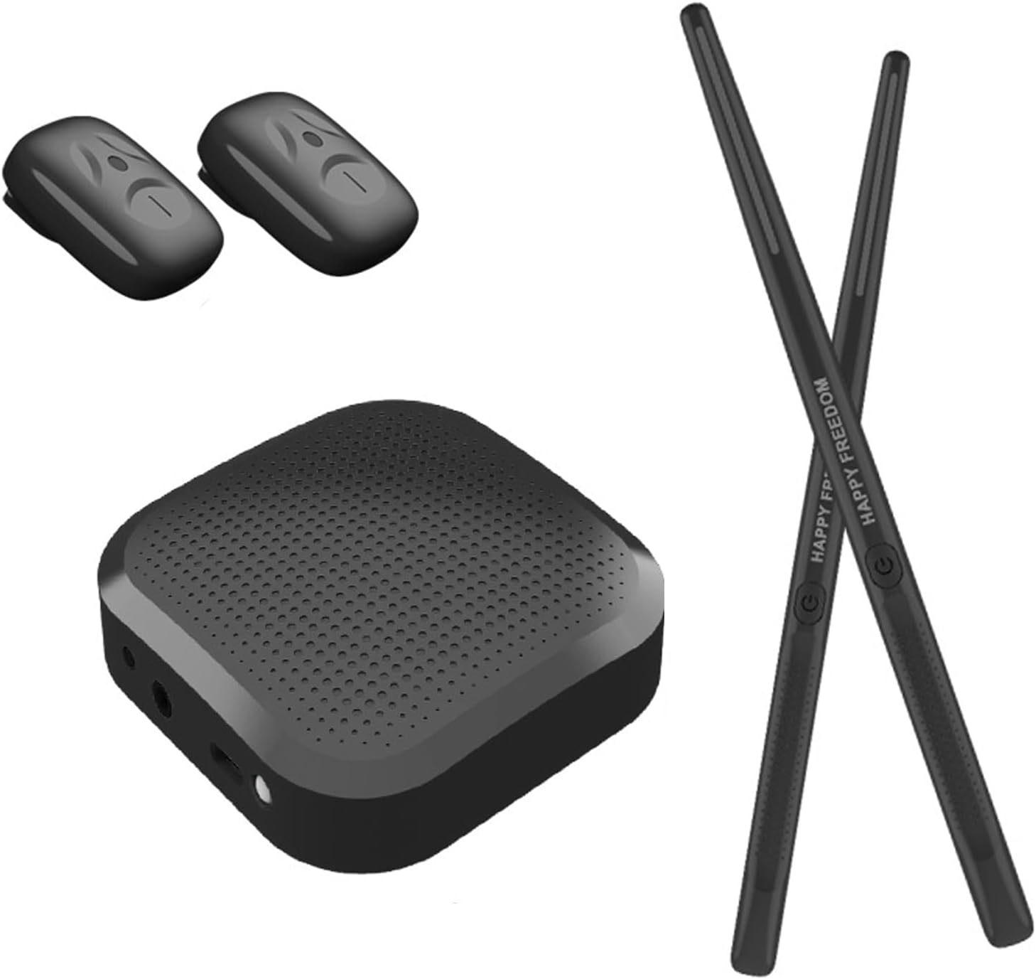 Electronic Drum Set,Portable Virtual Drum Set with 3D Motion Sensing,Virtual Pocket Drum with 2 Air Drum Sticks & Pedals & Bluetooth Adapter for Kids Adults Beginners