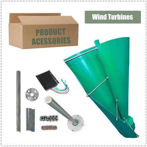 12000W Magnetic Levitation Wind Turbine Generator Kit with MPPT Controller - Vertical Wind Power for Home, Street Lighting, and Boats - 12V White