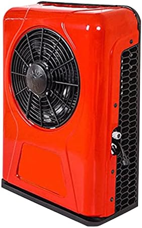 CNCEST 12v Air Conditioner RV Air Conditioner Kit Universal Electric A/C Unit for Cab Cooling - Portable Split AC with High 12000BTU for Caravan or Truck Cab Two Packages (Red 12V)