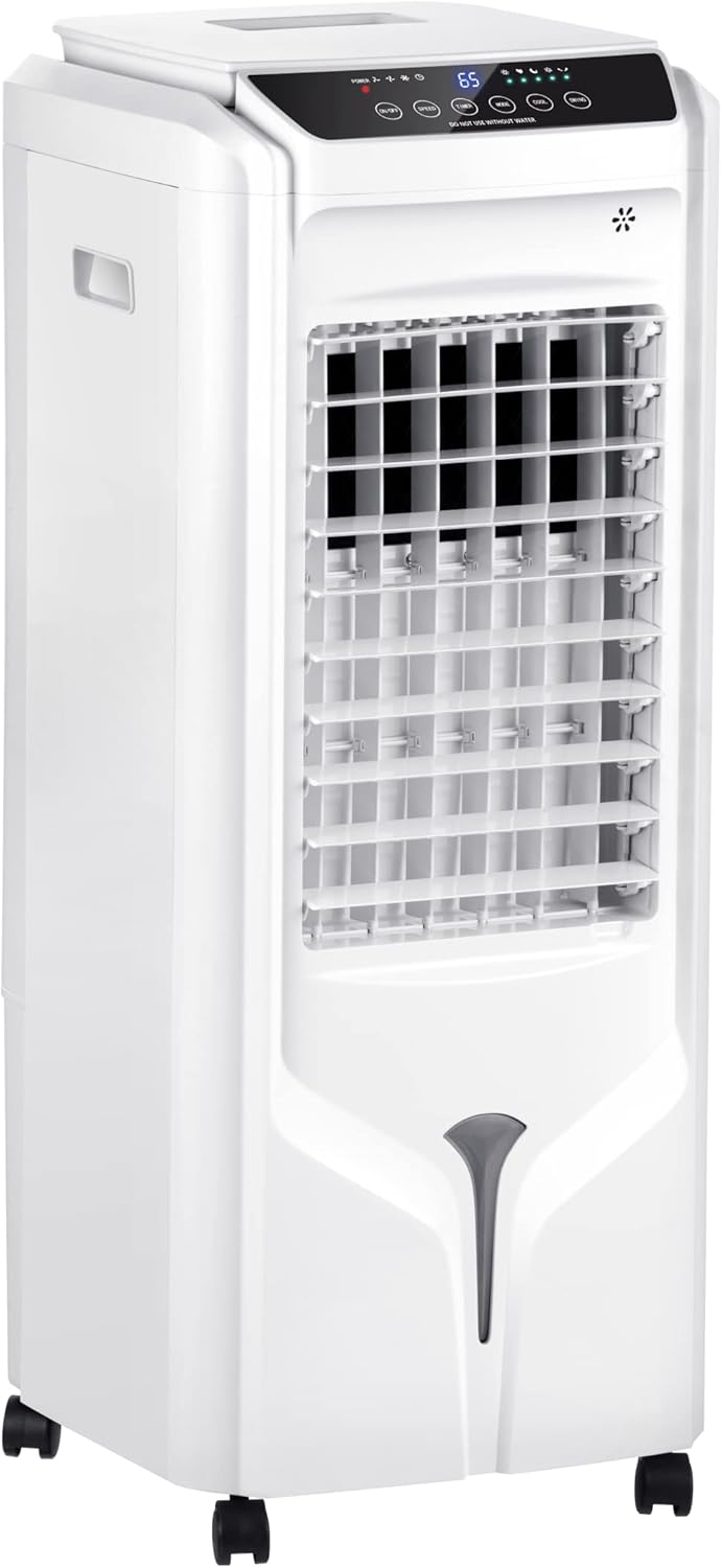 Uthfy Evaporative Air Cooler with 4 Modes, 3 Speed, 4.2 Gal Water Tank, 28