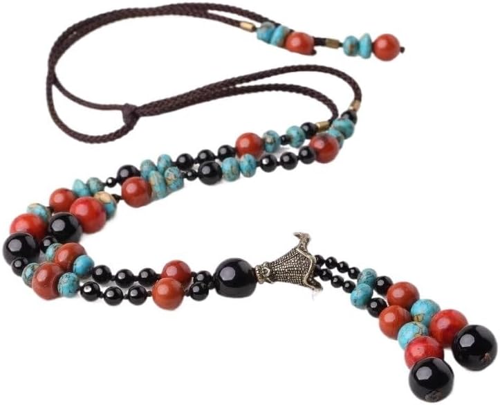 Necklace Long Vintage Ethnic Jewelry Pendant Accessories Sweater Chain