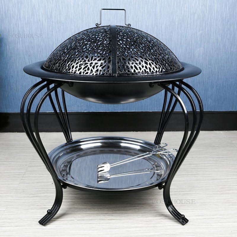 Outdoor Fireplaces Household Charcoal Fire Pits Modern Winter Heating Brazier Outdoor Courtyard Smokeless Pit Garden BBQ Grill Patio Furniture Fire Pits