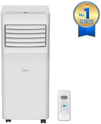 Midea 5,000 BTU Portable Air Conditioner w/ComfortSense Cools up to 150 sq. ft., 500W, 3-in-1 Comfort: Cools, Ventilates, & Dehumidifies - MAP05R1AWWT-T