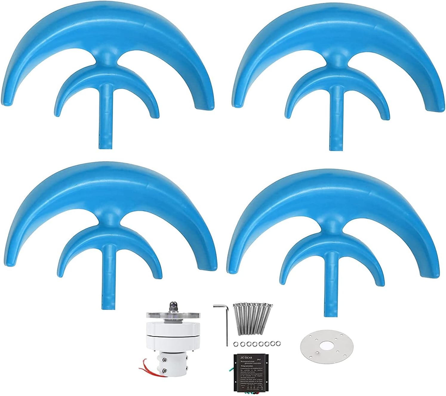 Wind Turbine 5000W 4 Blade Wind Vertical Double-Layer Axis Generator Generator Wind Turbine Kit