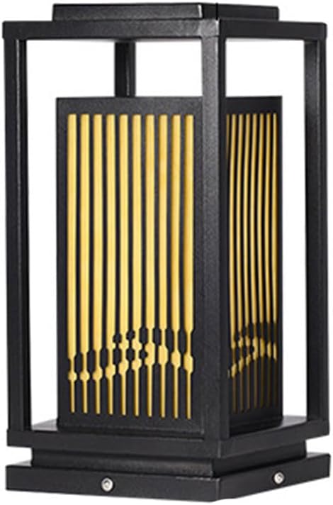 RCIDOS American Style Patio Solar Lawn Lamp Street LED Post Cap Light IP54 Waterproof Column Head Lights Exterior Post Light Fixtures Traditional Garden Lamp Landscape Lighting for Patio Villa Fence