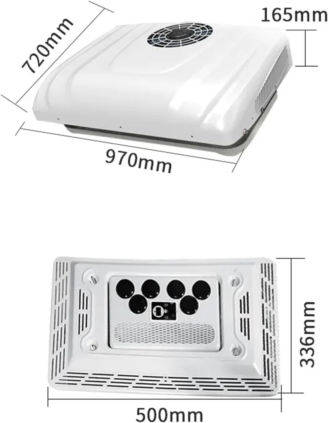RV Air Conditioner Rv Air Conditioner, Dc 12V, 24V All in One Unit Monoblock Type Battery Powered Rooftop Electric Car Air Conditioner System,for Car, Rv