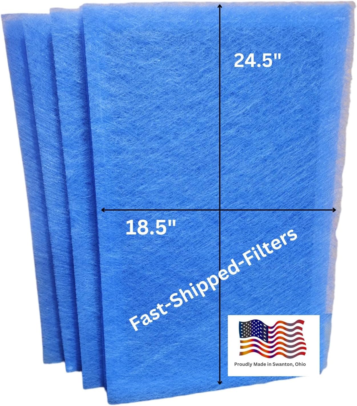 Fast-Shipped-Filters 4 Pack Replacement Filter Pads Designed to Fit 1400 MicroGuardian Air Scrubber V Bank Filters Blue