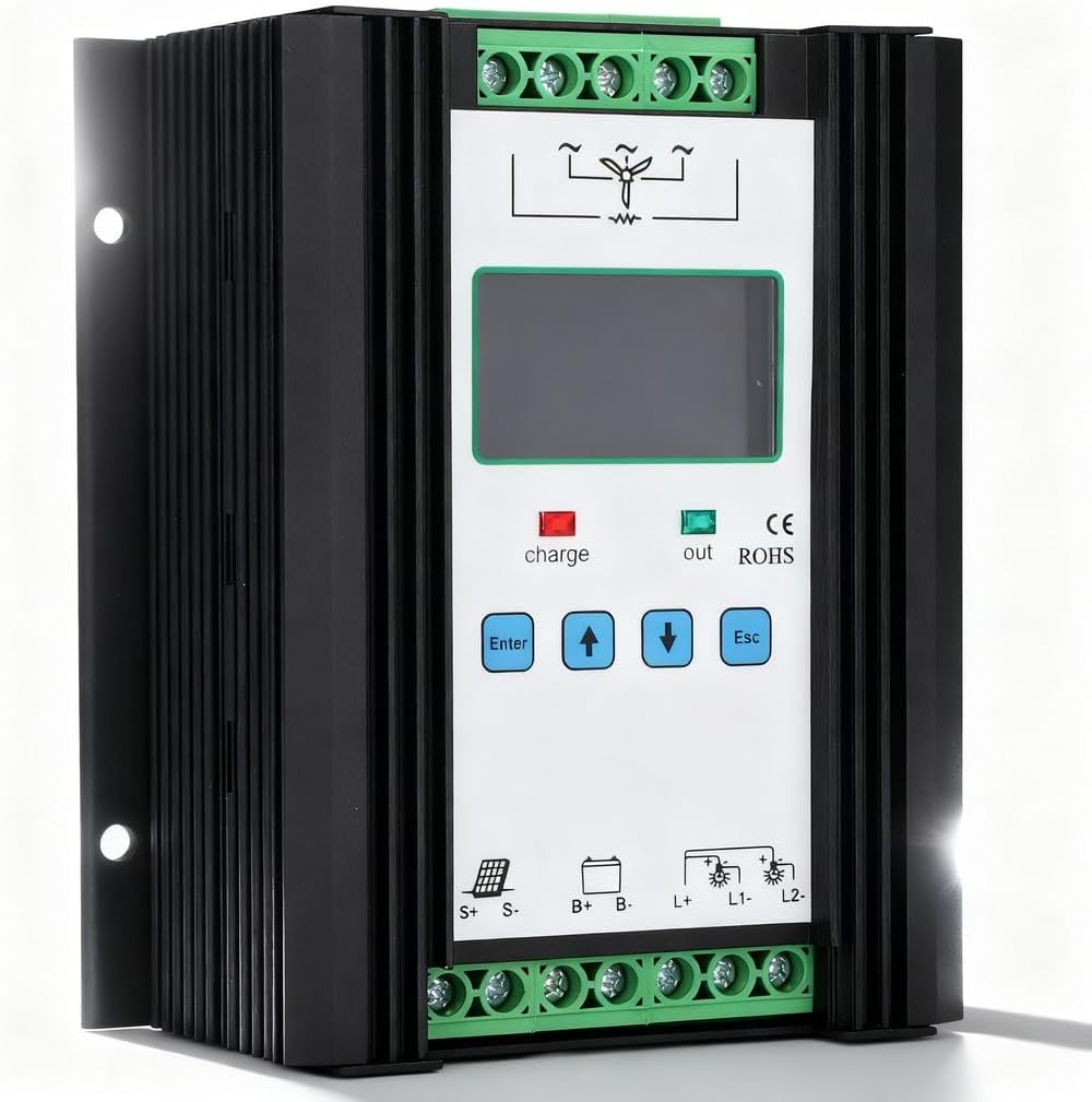 Wind Solar Hybrid Controller, 12V / 24V, 600W - Digital Intelligent Control, PWM Charging & Multi Protection, Ideal for Off - Grid Renewable Energy Systems