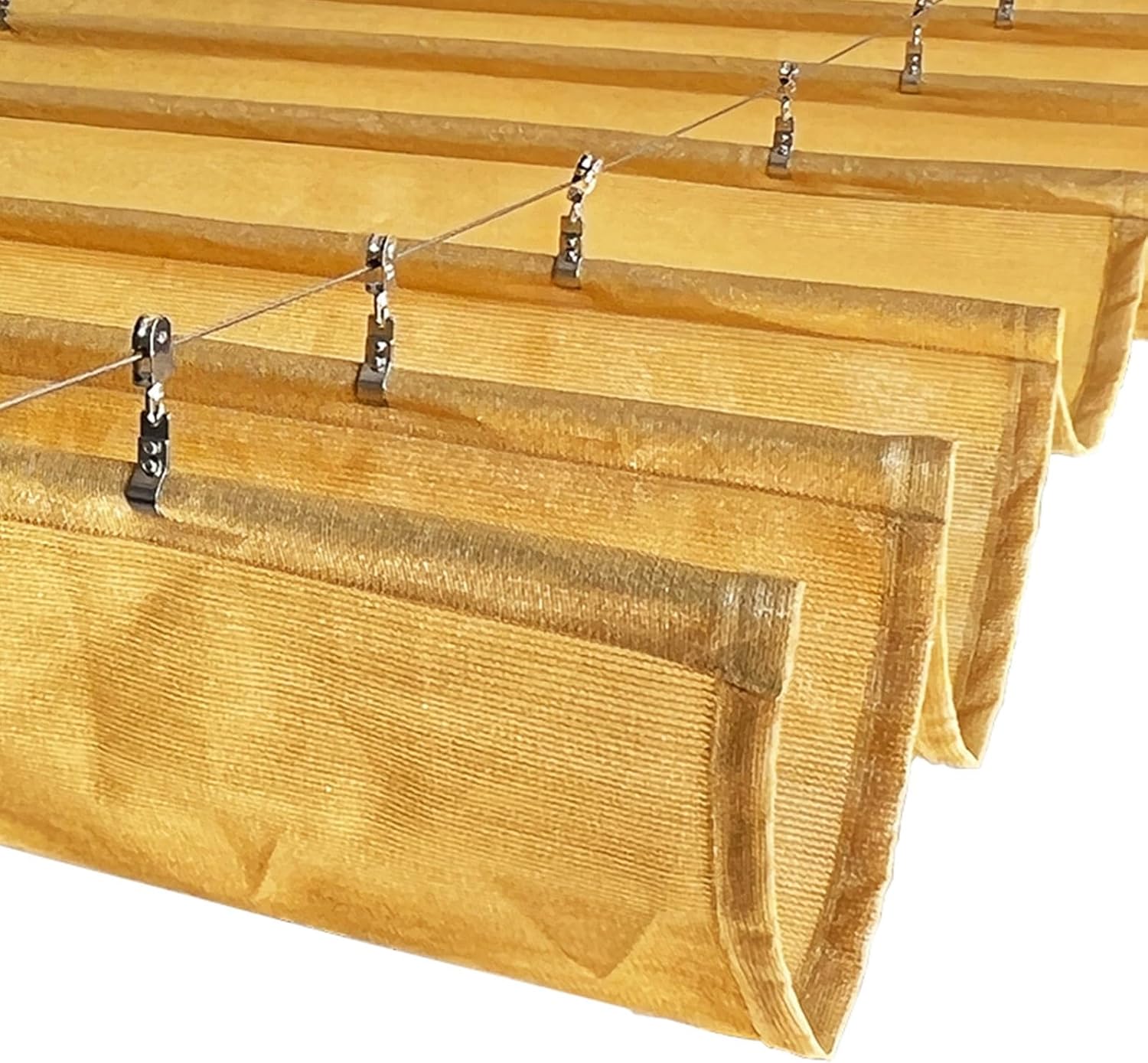 Outdoor pergola,pergola shade cover,pergola retractable canopy,With installation accessories such as wire ropes, suitable for sun rooms, courtyards, terraces, balconies, ( Color : KHAKI , Size : 5*39