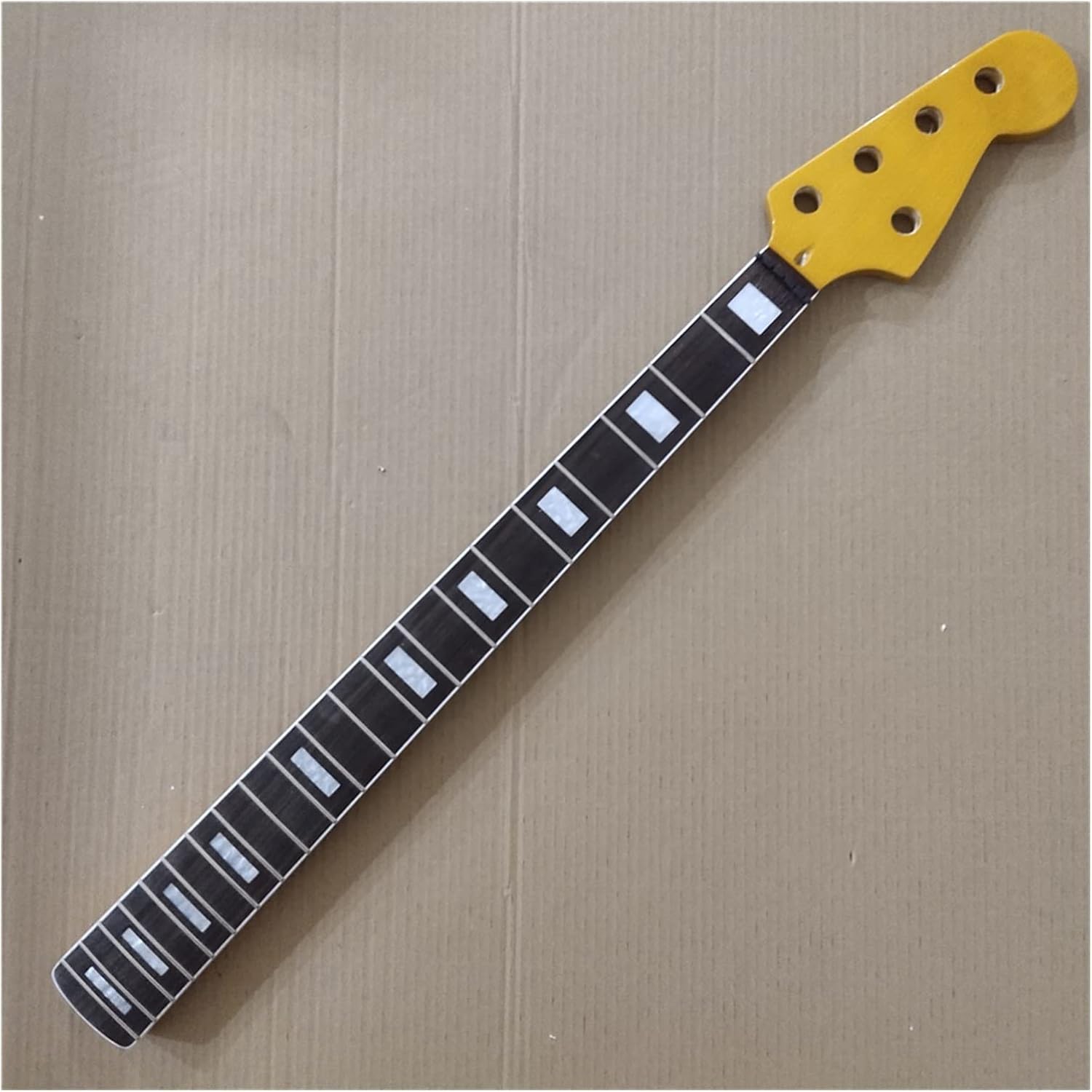 TSTS Yellow Maple 21 Frets Bass Guitar Neck Part 5 String Rosewood Fingerboard 34 Inch Guitar ​Neck Replacement