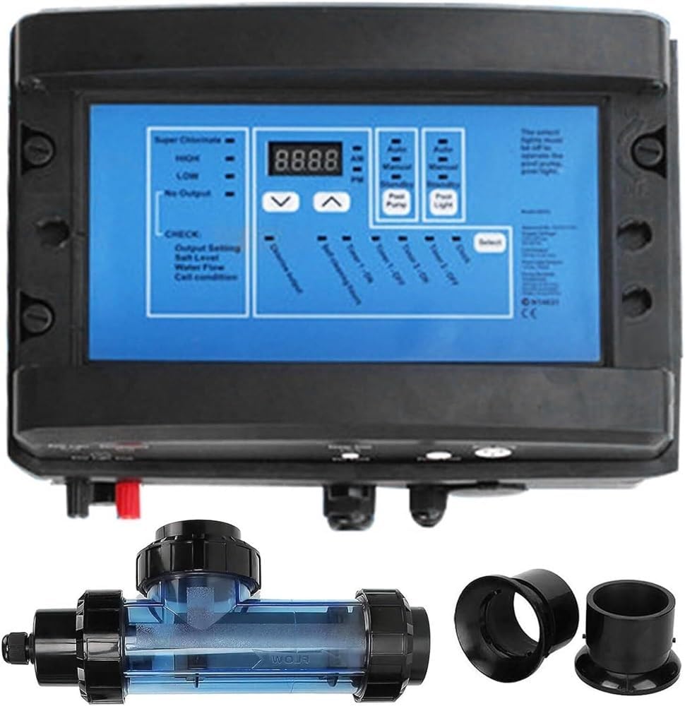 Salt Water Chlorinator, Salt Water Pool Chlorine Generator System,15/20/30/50 G/H,Simple Operation Pool, 10-40℃ Water Temperature Protection Chlorine Generator Chlorinator,30g/h ( Size : 50g/h )