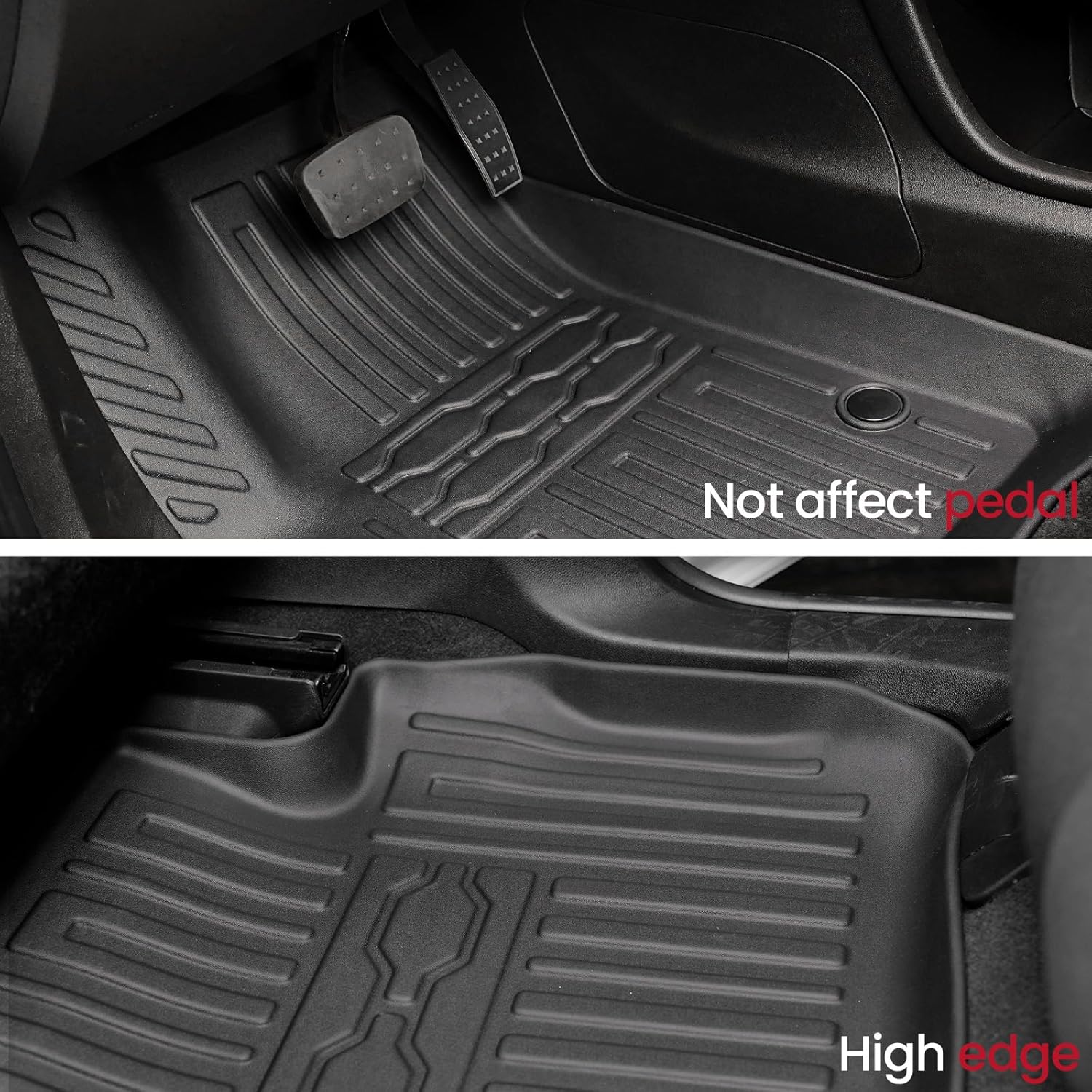 Floor Mats Cargo Mat Set for 2017-2023 GMC Acadia 6 Seats Captain Chairs Accessories, All-Weather TPE Trunk Mat Cargo Liner Backrest Mats SLE/SLT/AT4/DENALI(Floor Mats+2-in-1 Cargo Mat)