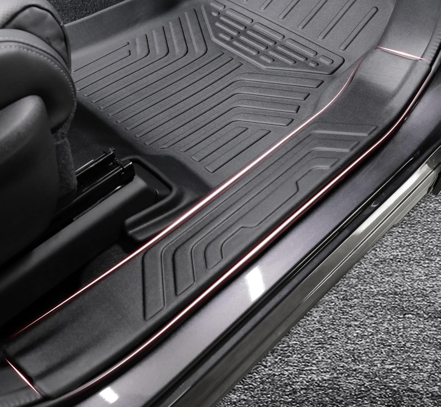 Floor Mats Cargo Mat Backrest Mats Trunk Lower Storage Mat for 2019-2025 Subaru Ascent Accessories, All-Weather TPE Trunk Mat Cargo Liner Door Sill Protector(Floor Mats+2-in-1 Cargo Mat)