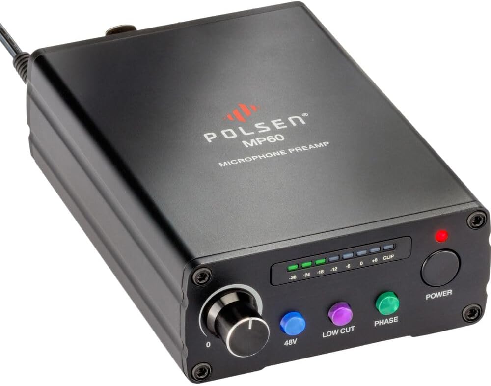 Microphone Preamp – Compatible with Shure, Dynamic Mics, Pre Amp for Microphones, and XLR Preamp for Studio and Podcasting