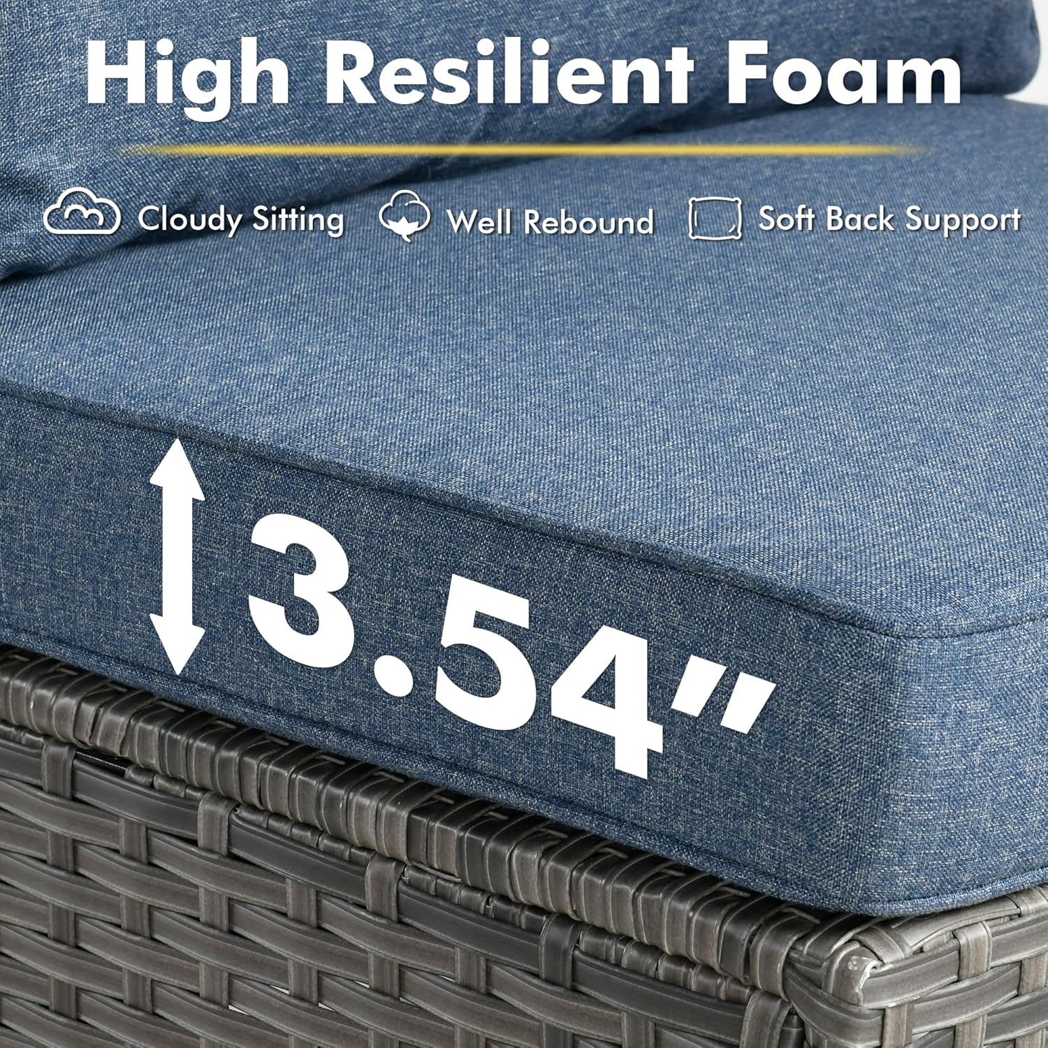 11 Piece Outdoor Patio Furniture Set with 53