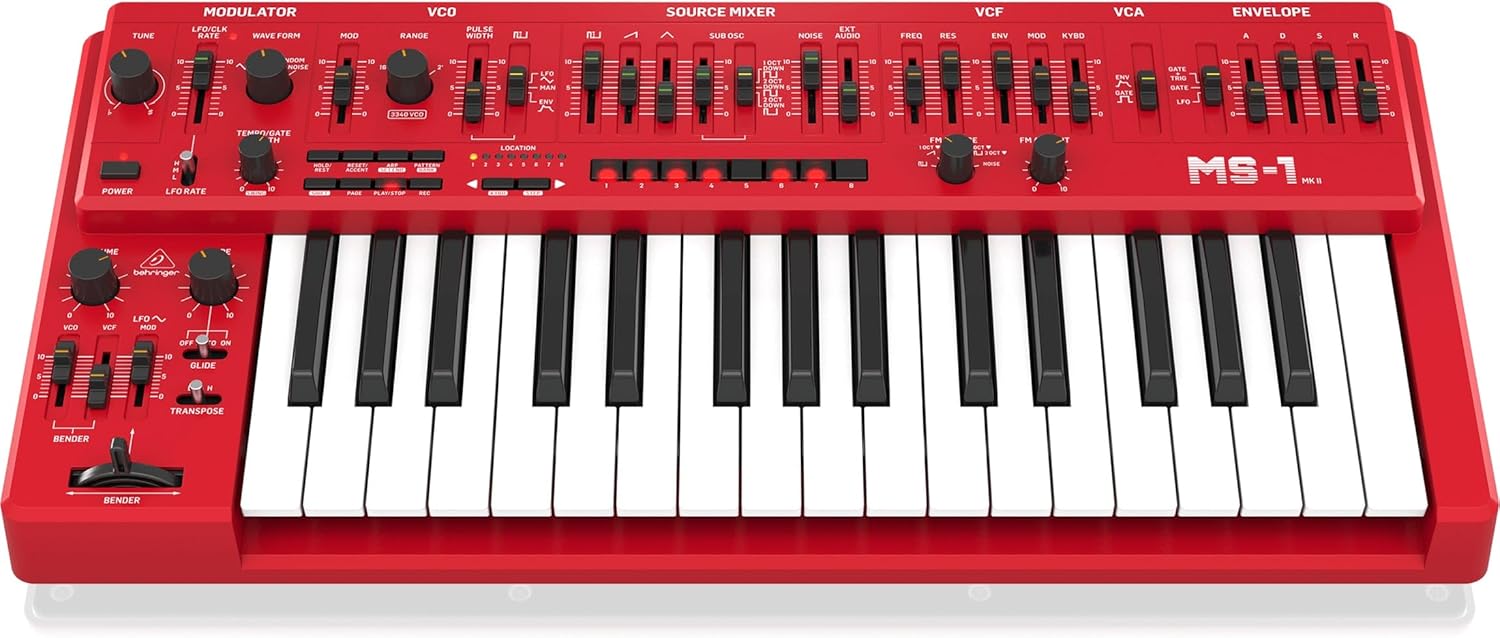 MS-1 MKII RD Analog Synthesizer, Red