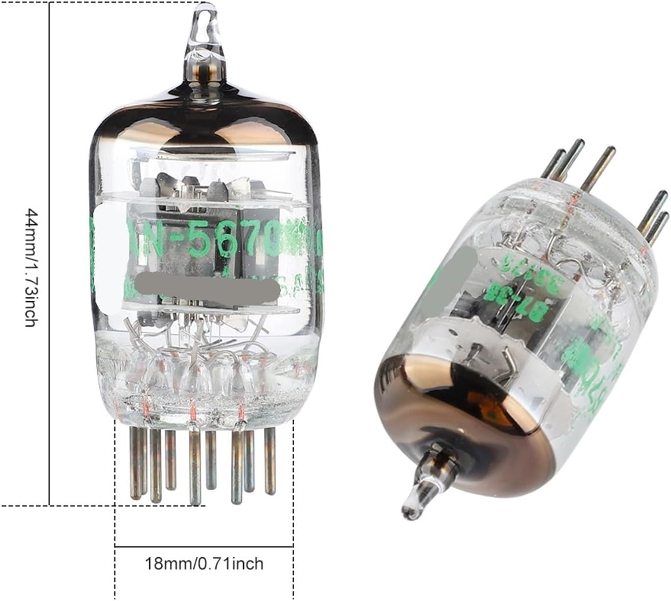 2PCS5670W GE5670 Vacuum Tube Valve Vacuum Tube Upgrade for 6N3/6H3N/396A/2C51/5670 Audio Amplifier