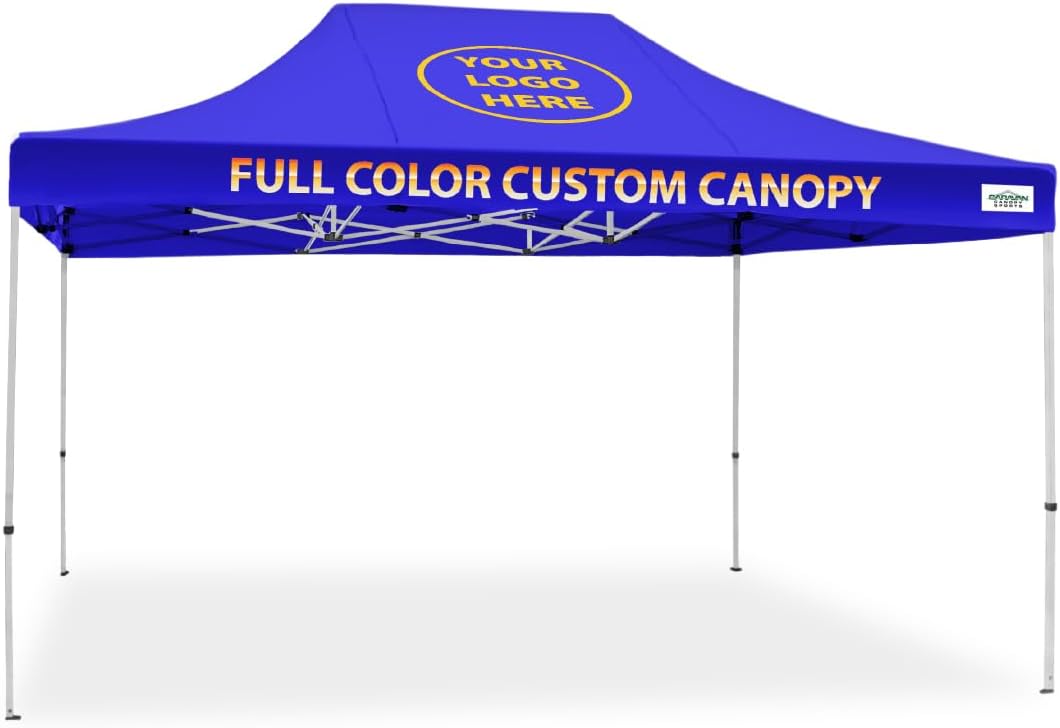 Caravan Canopy 10’ x 15’ DisplayShade Steel Full Digital Pro Custom Canopy Tent- Customize Now - Best in Class for Business, Sports, and More
