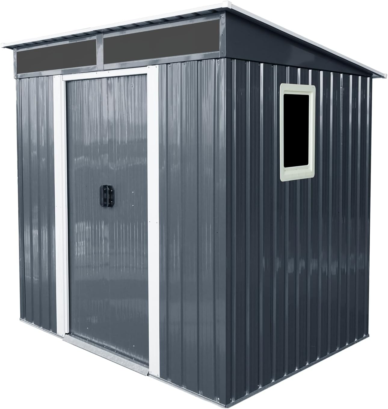 6x5 FT Outdoor Storage Shed, Lockable Outdoor Waterproof Tool Storage Sheds, Weather Resistant Tool Storage House Shed for Garden, Backyard, Patio Utility and Tool Storage