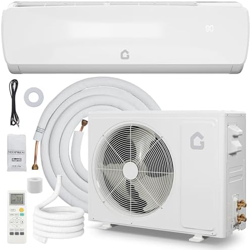12,000 BTU Mini Split AC/Heating System, 19 SEER2 230V Ductless Split-System Air Conditioner with Heat Pump, Pre-Charged Condenser, 750 sq ft Coverage, Full Function Remote Control & Installation Kit