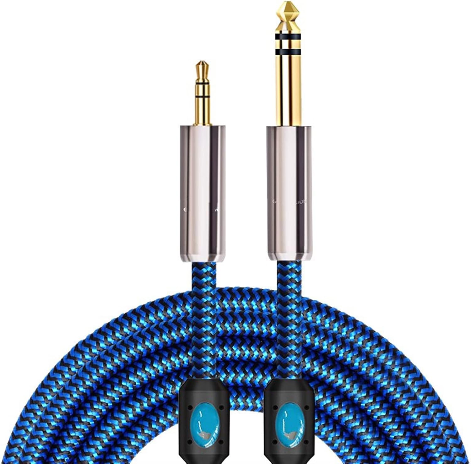 Guitar Cable for Mixer Amplifier Guitar Bass 1/8''3.5mm to 1/4 Inch Mono 6.35mm Male Cable (Color : A, Size : 8M)
