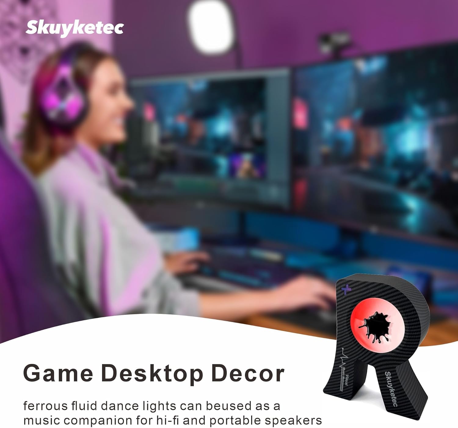 Ferrofluid Beat Visualizer (Imitation Carbon Fiber) This Product Does not Produce Sound