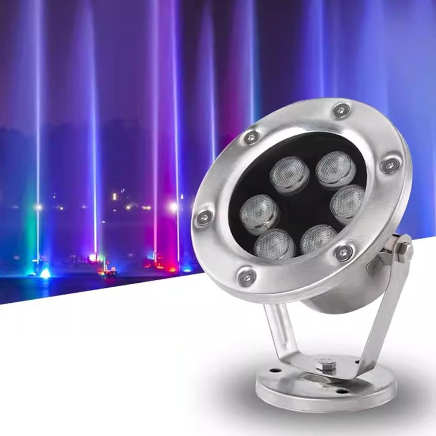 LED Swimming Pool Underwater Light Fountain Light, IP68 Waterproof 24V Pond Lights Underwater Lights for The Garden, Fountain Pool, Landscape Decoration(Green,36W(24v))