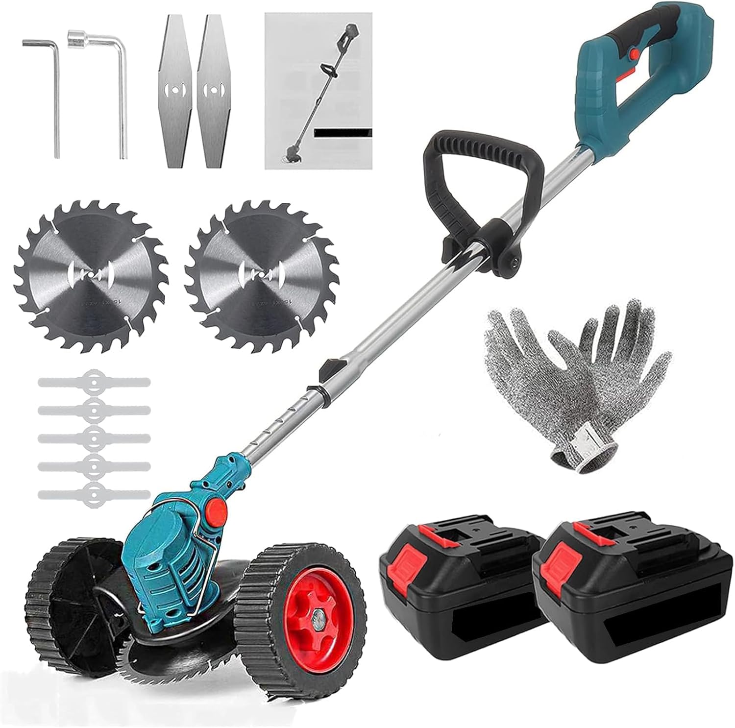 Cordless Lawn Mower - Li-Ion Battery Powered, Quick Charger, 850W Max