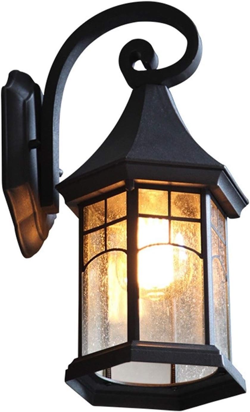 Wall Sconces, V-intage Wall Lamp Outdoor Courtyard Retro Lamps Waterproof Corridor Lamp Wall Light Garden Living Room Aisle Lamps (Color : A)