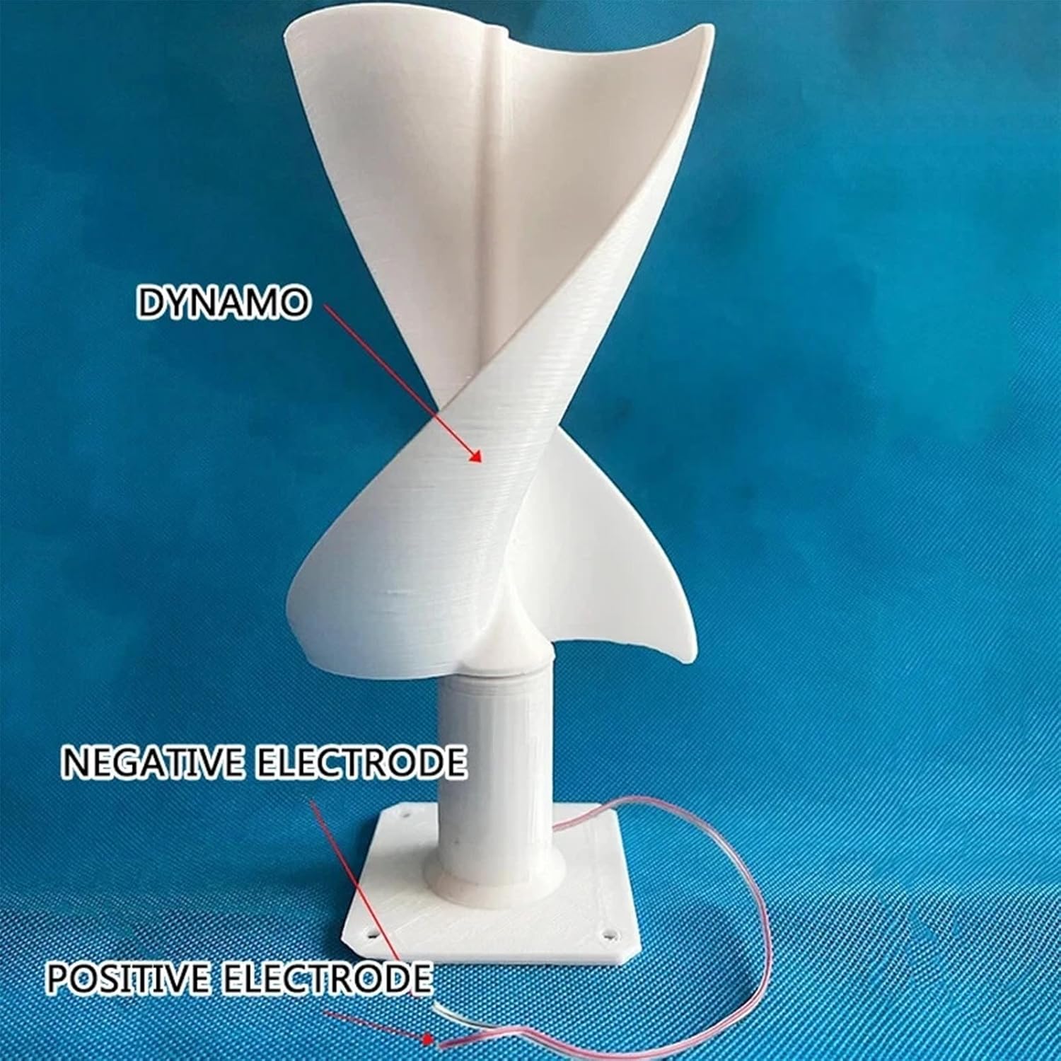 DIY Mini Wind Turbine Kit - 20W Spiral Blade Generator Model with Permanent Magnet & LED Light - Educational Renewable Energy Project for Kids & Adults