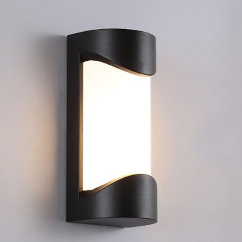 Reading Light Entryway Wall Mount Light Fixture LED Outdoor Wall Sconces 20W Half Cylinder Porch Lighting Wall Lamp for Garage Patio (Color:White Light)