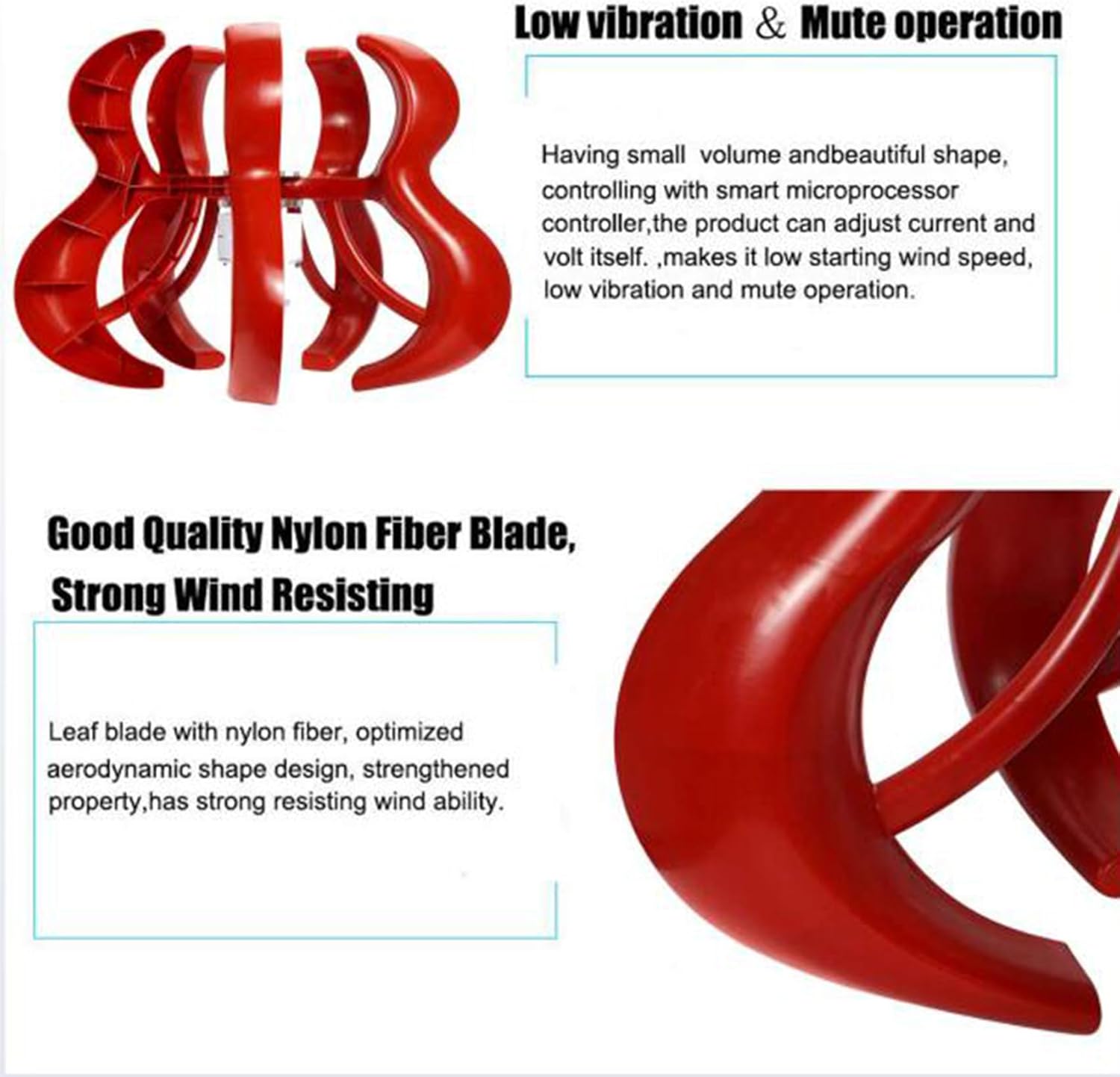 220V,16000W 12V/24V/48V 4 Blade Wind Vertical Axis Generator 3 Phase AC Permanent Magnet Wind Generator Kit with Controller