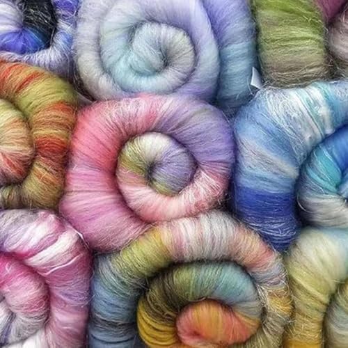 Wool Combing Machine, Manual Fleece Drum Carder, Fast Color Mixing for DIY Wool Felt, Crafting Felt Animals, Combing and Spinning Tool