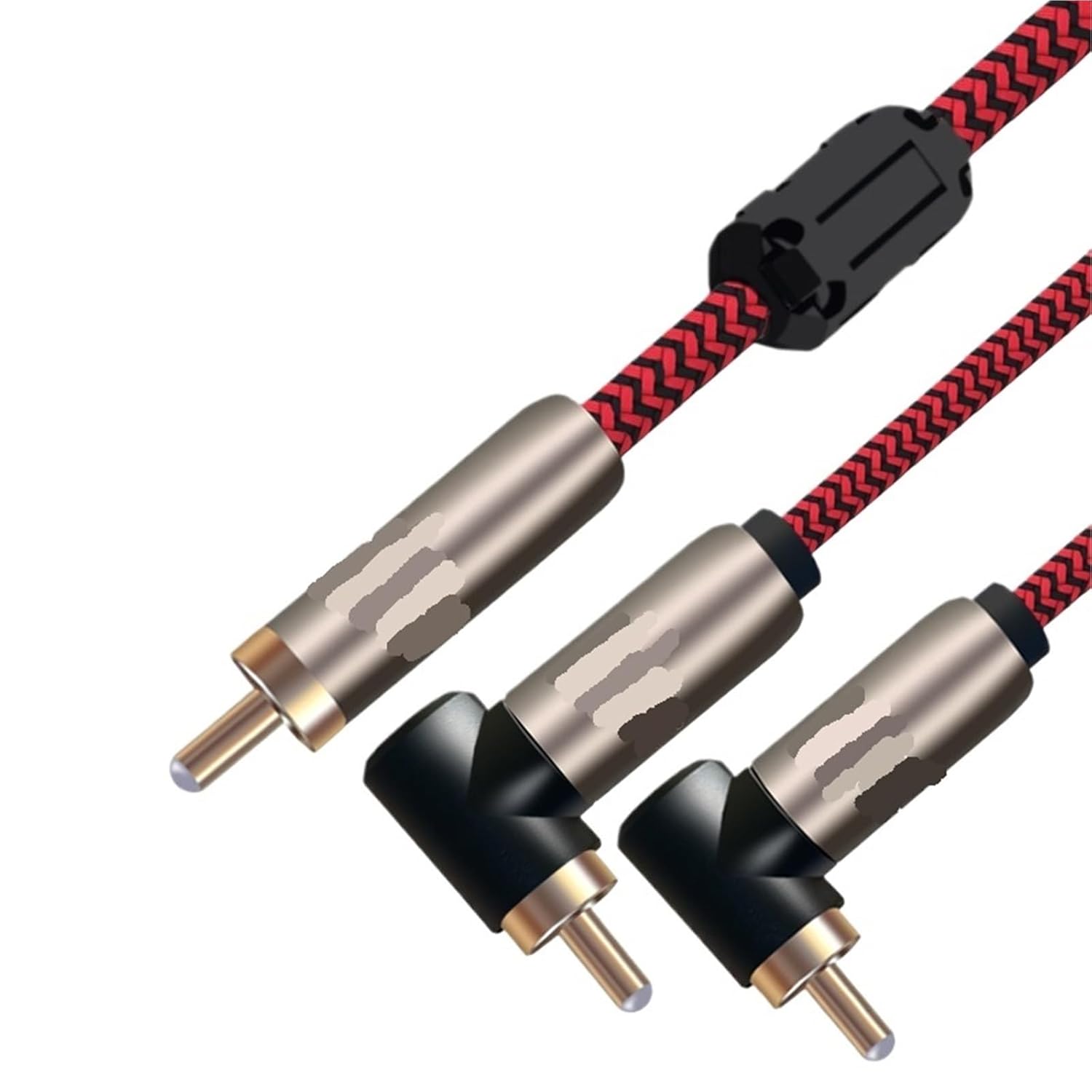 Audio Cable Audiophile to 2 Male Angle Splitter Y Cable for Amplifier Speaker Subwoofer Shielded to Dual(3m)