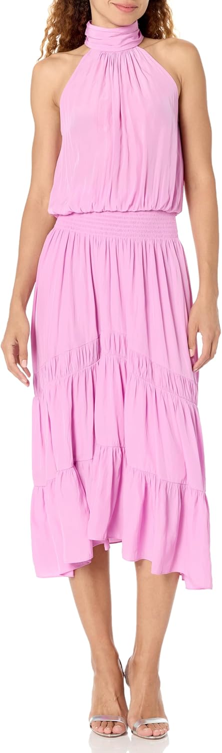 Ramy Brook Women's Ila High Neck Midi Dress