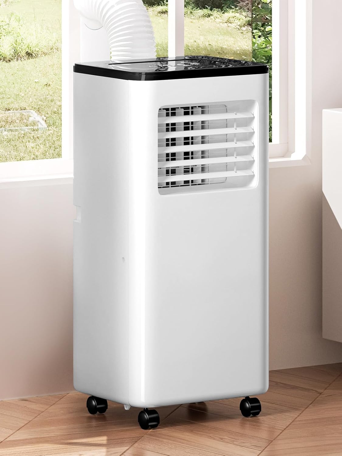 3-in-1 Portable Air Conditioner, 10000BTU Air Conditioner with Cool, Dehumidifier, Fan, for Room Up To 550 Sq Ft, Portable AC with Remote Control & 24H Timer, White