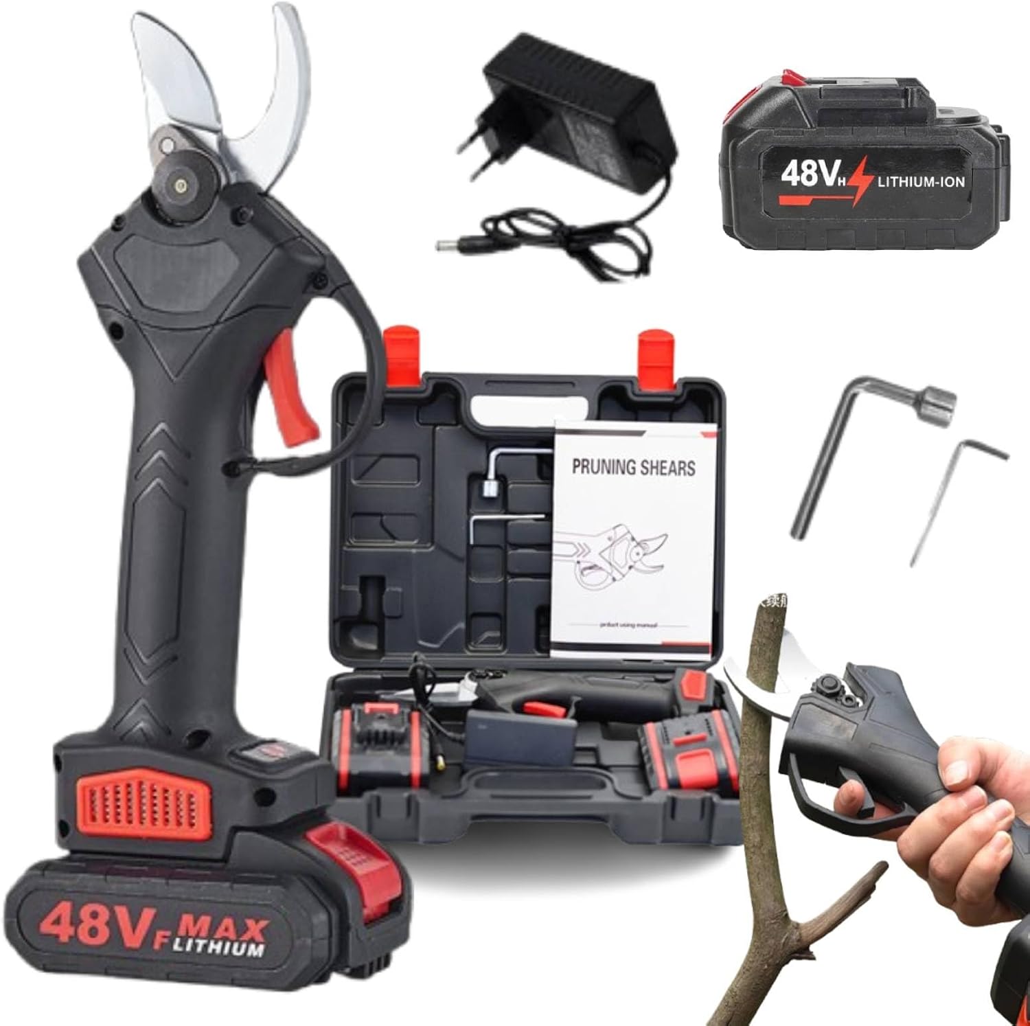 Tacsaw Power Shears, Tacsaw Pruner, SK5 Blades Electric Pruning Shears, 1.4