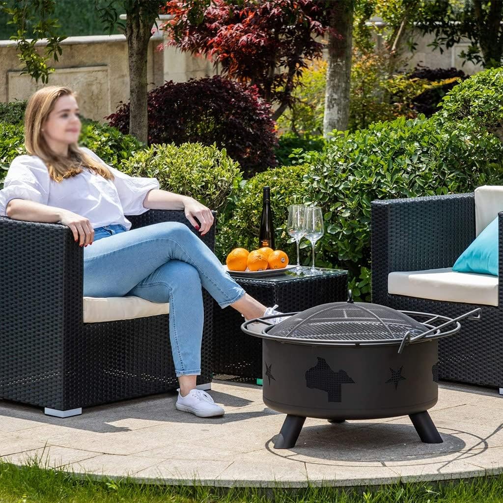 BBQ Grill Outdoor Outdoor Bonfire Burning Wood Grill - 30