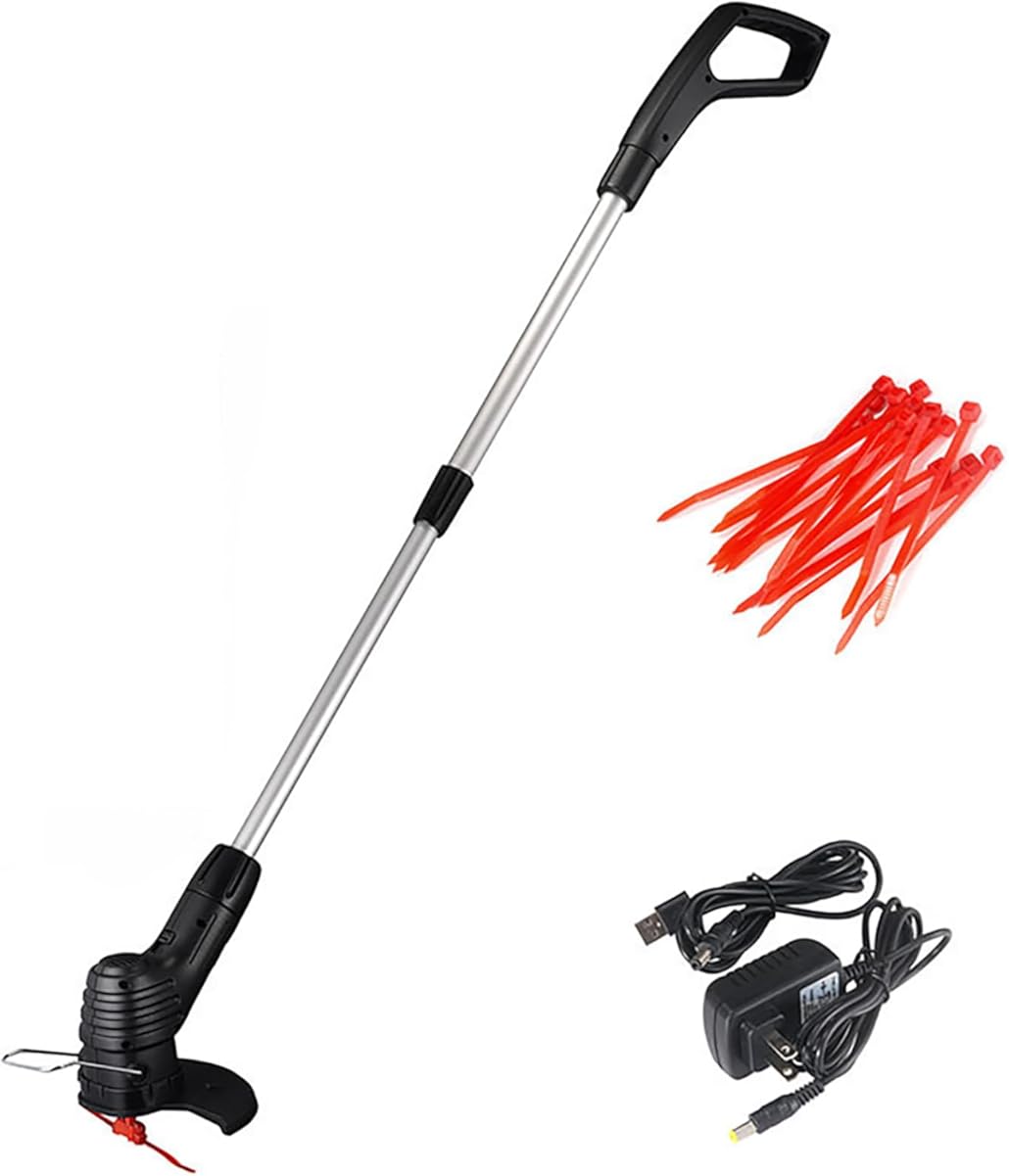 Handheld Lithium Electric Small Garden Weeder, Cordless Lawn Mower - Three in One Rechargeable Lawn Mower, Black