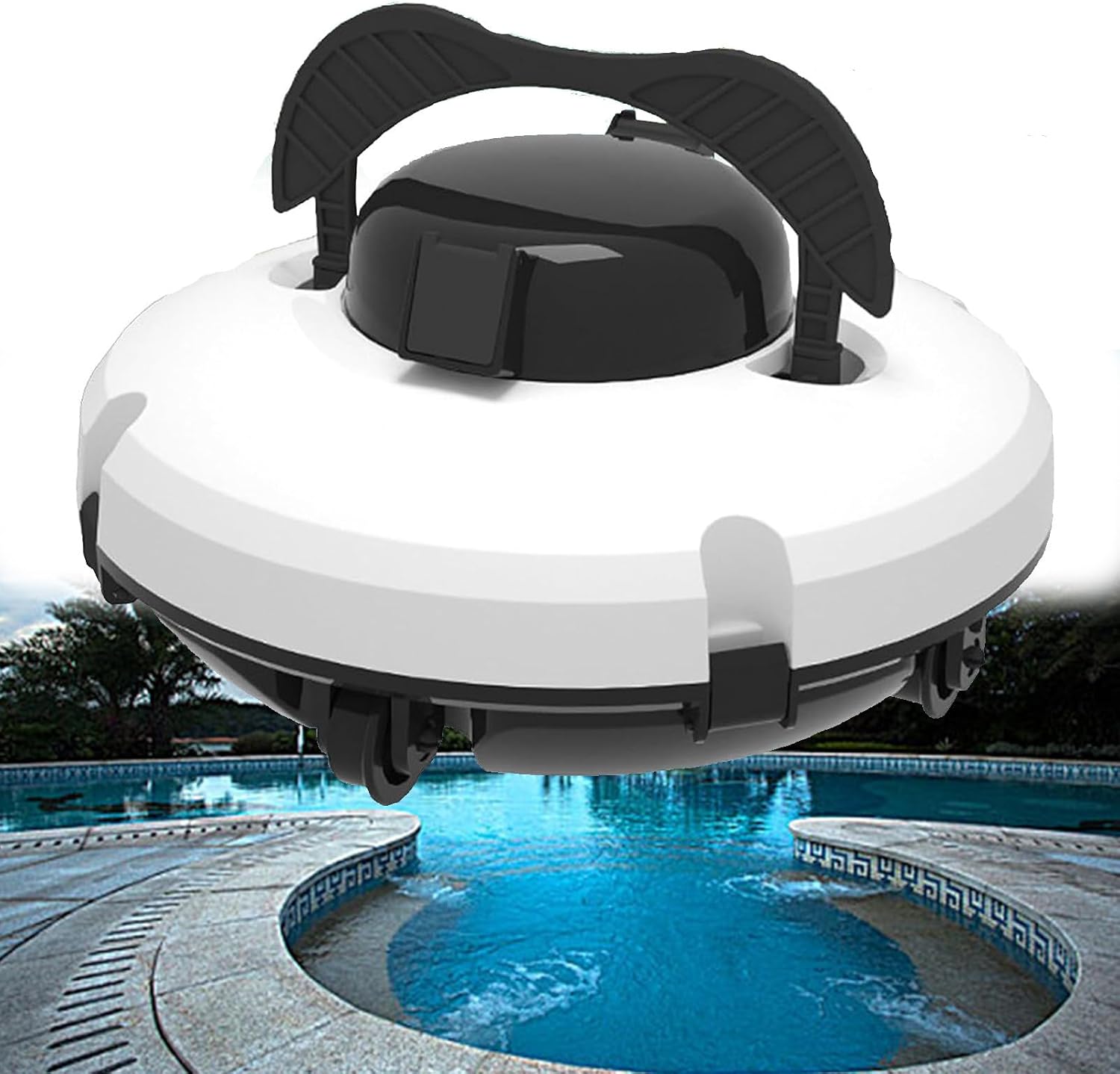 Robotic Pool Cleaner,Powerful 120 Min Runtime,LED Indicator,Works in Above In Ground Pools