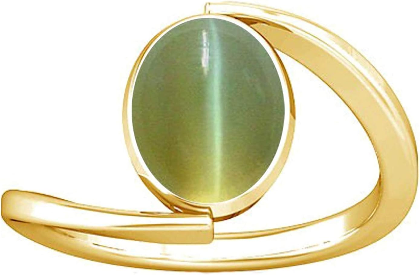 Divya Shakti 6.25-6.50 Carat Cat's Eye Lehsuniya Gemstone Panchdhatu Ring for Women
