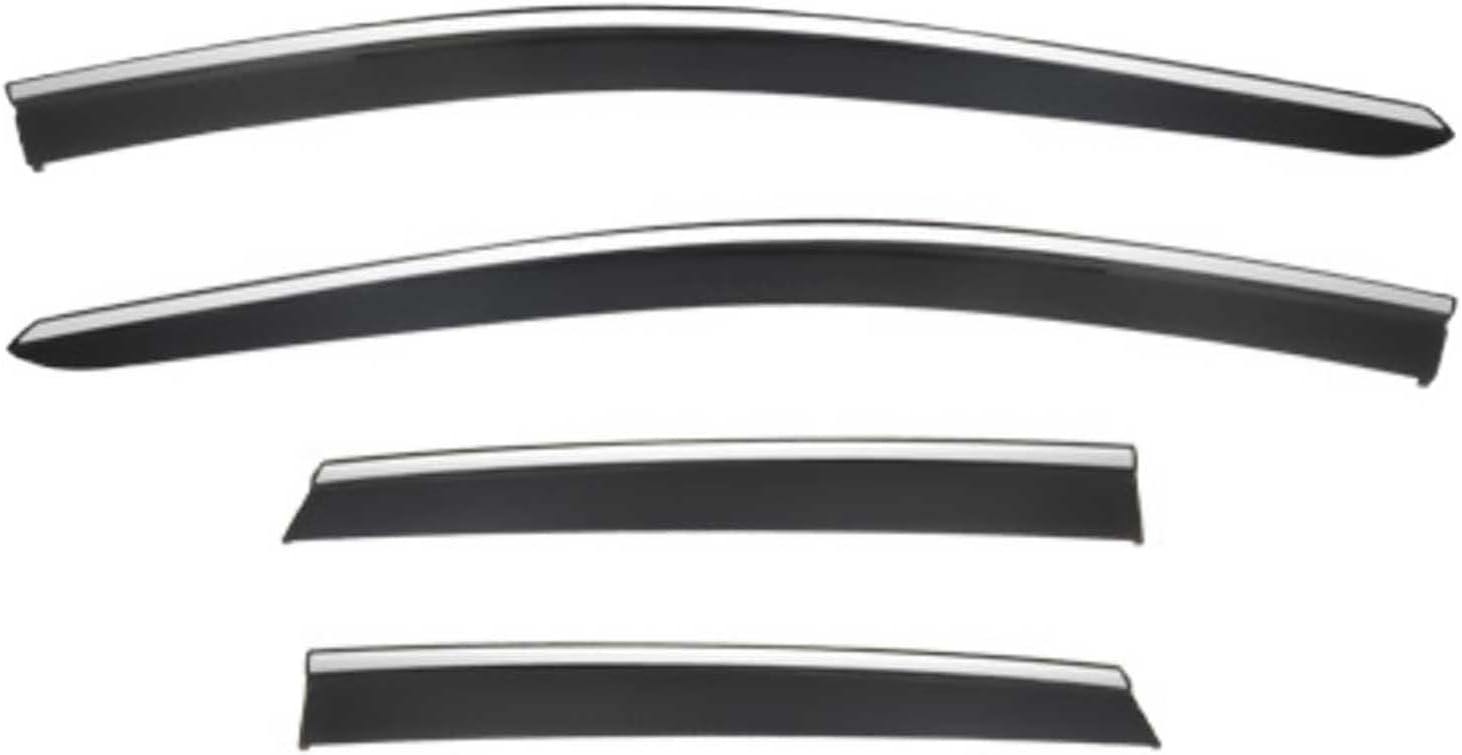 Window Deflectors for VW ID7 Hatchback/VW ID7 HB MK1 2023+, Sun Rain Guard Window Visors Vent Shades with Bright Stripes Car Accessories