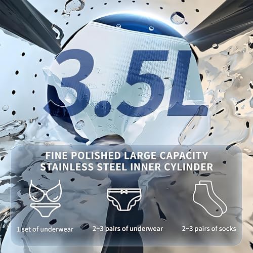 2 in 1 Mini Portable Washer & Dryer Combo - 3.5L Front Drum Washing Machine, 0.3kg Capacity for Dorms & Travel - Compact, Lightweight, Ideal for Small Spaces