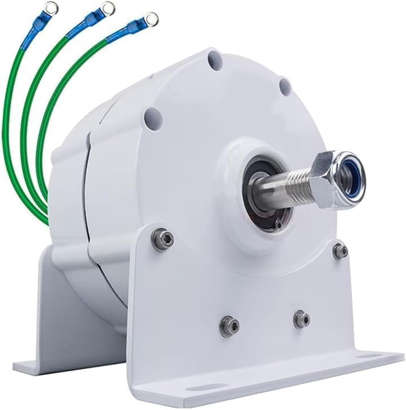 600W Low RPM Permanent Magnet Generator,12V 24V 48V Free Energy Gearless Permanent Magnet Generator Motor DIY for Wind Turbine Water Turbine(With Base),24v