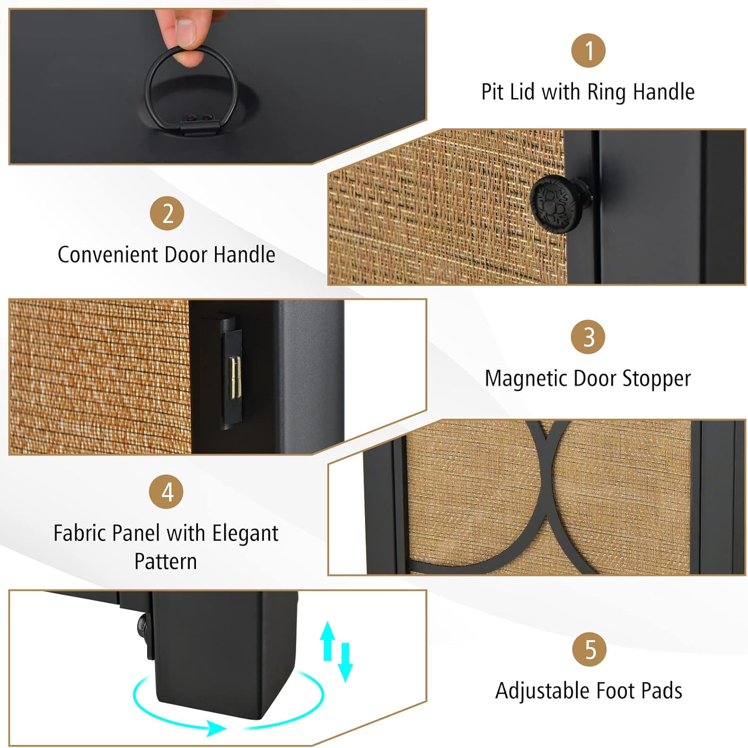 Giantex 28” Outdoor Fire Pit Table - 50,000 BTU Square Metal Fire Table with Lid, PVC Cover, Glass Stones, CSA Approved, 2-in-1 Ignition Propane Gas Fire Table for Outside Patio Garden Backyard Deck