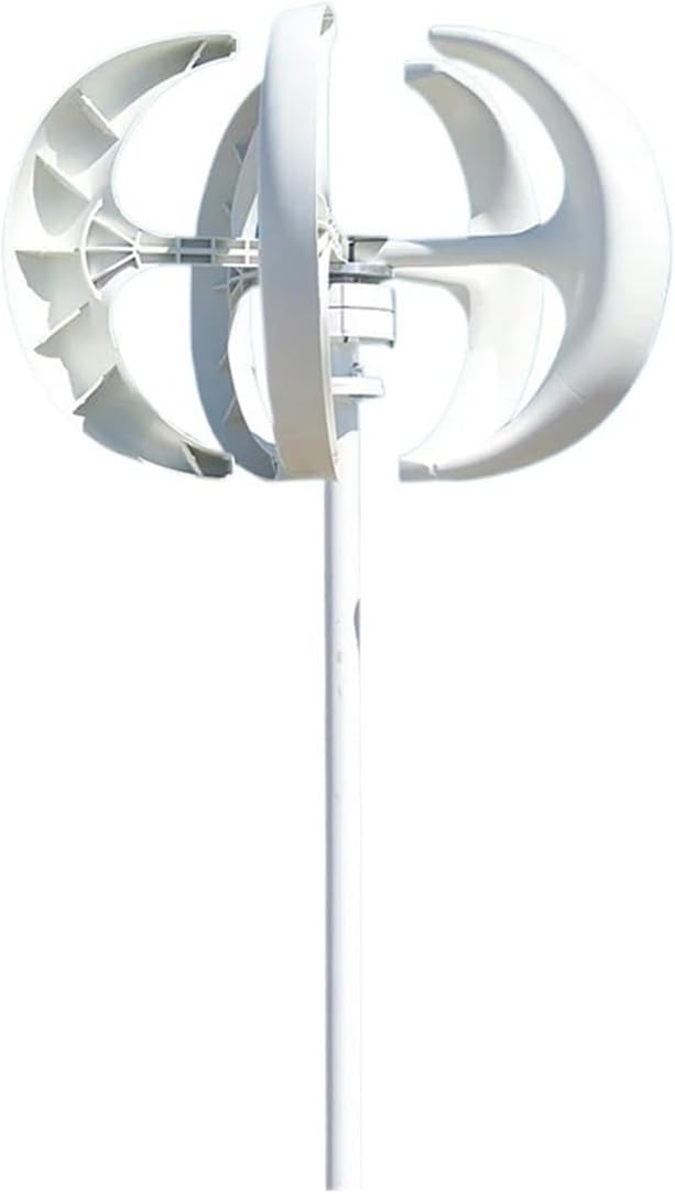 Wind Turbines, 2000W 12V 24V 48V Wind Turbine nerator Vertical Axises Windmill for Residential Household Streetlight(White,12V)