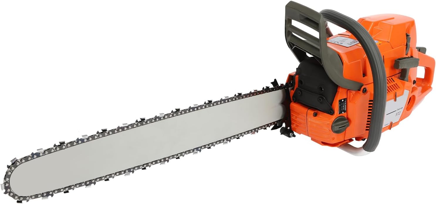 2-Stroke 72CC Gas Chainsaw Top Handle Gas Powered Chainsaw 24 Inch Petrol Handheld Cordless Chain Saw craftsman chainsaw for Trees Gas Powered Farm Ranch & Garden Tools (Orange)