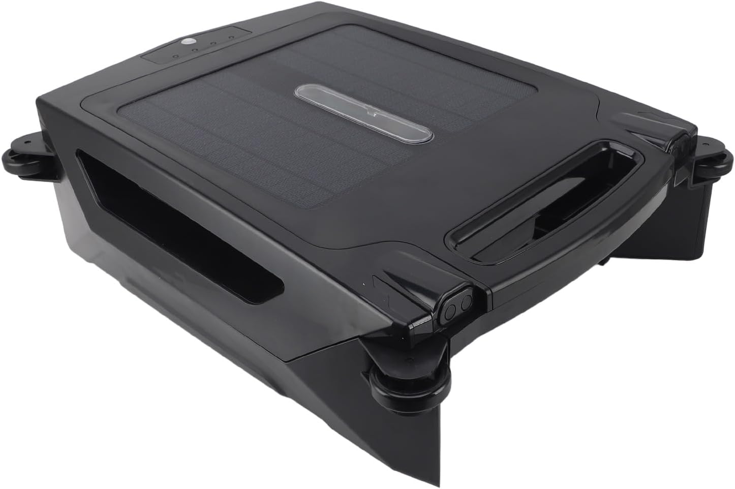 Automatic Robotic Pool Cleaner, 80 400um Cordless Pool Skimmer with Brushless Motor and Solar Charging, Auto Obstacle Avoidance, for Above and In Ground Pools (US Plug)