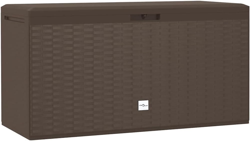 vidaXL Outdoor Indoor Storage Box - Brown, Polypropylene, 44.9